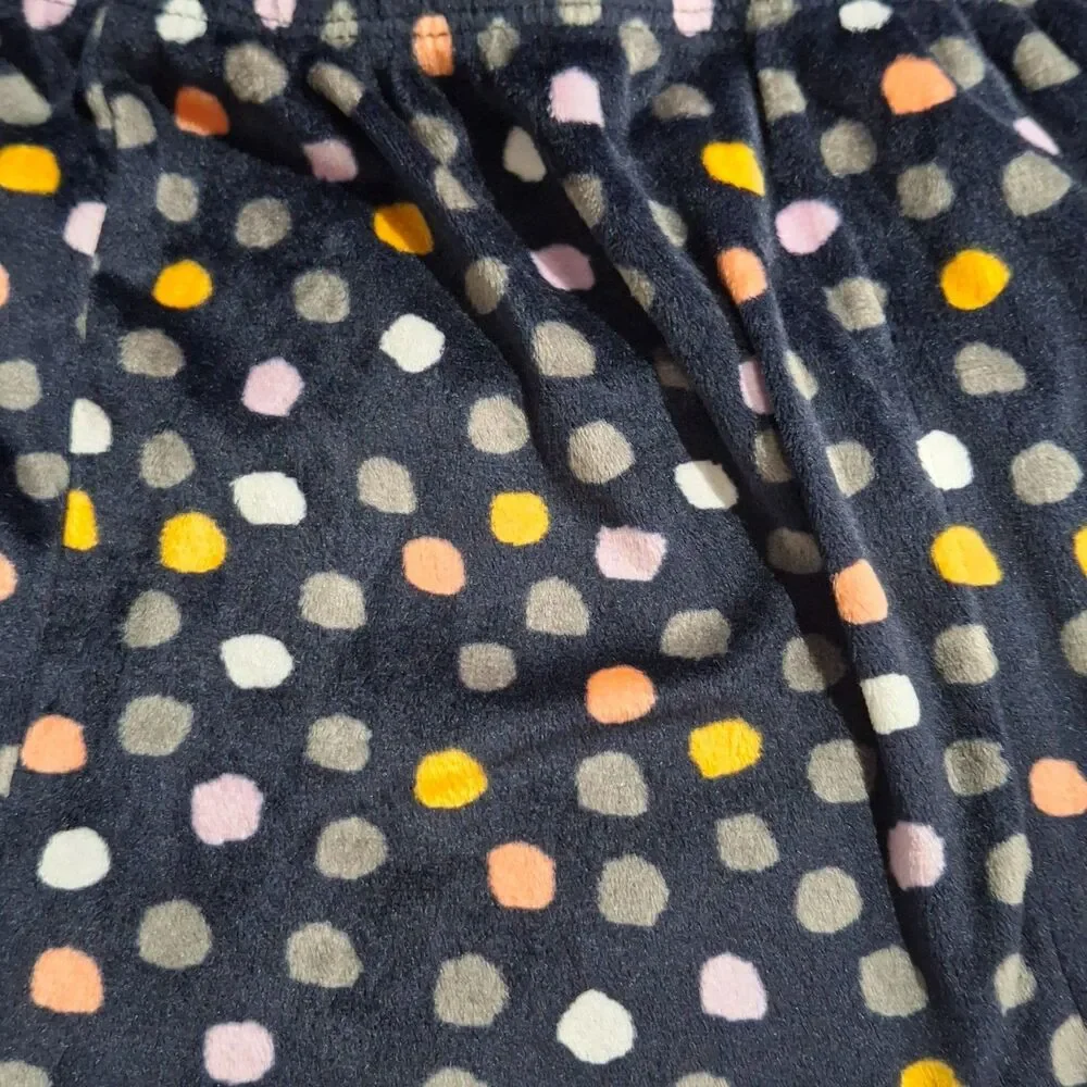 Cuddl Duds XL Fleece Polka Dot Jogger Pajama Pants Side Pockets Fleecewear